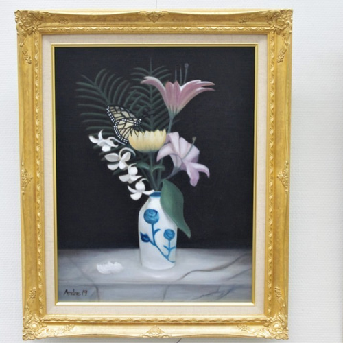 花瓶と花の静物画 絵画 A.Painter 通販 6917489｜Creema(クリーマ)