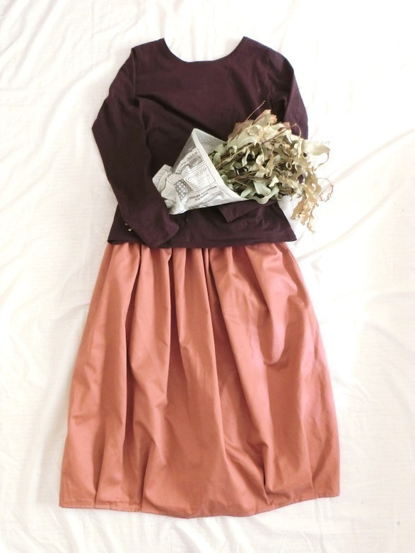 大人のバルーンスカート　濃ピンク 3枚目の画像