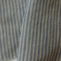 「Creema限定/限定1枚」クロシェット 前後着バルーン袖ワンピース　linen100％*stripe 4枚目の画像