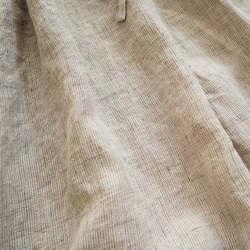 【ラスト1枚】限定品 hana エプロンワンピース linen 100% *kinari (tenten stripe) 3枚目の画像