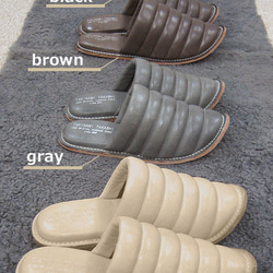 Sofa Slippers MOKO BROWN size M 第2張的照片