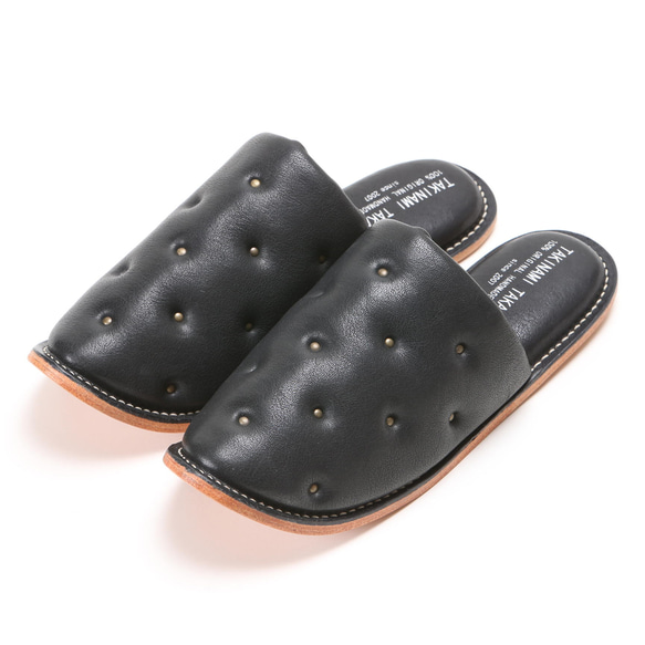 Sofa Slippers STUD BLACK size S 第1張的照片