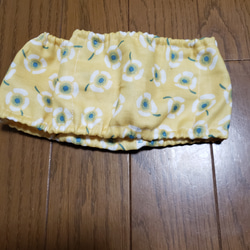 ペット用★クールネック☆北欧風アネモネ黄色 1枚目の画像