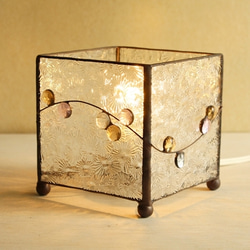 ガラス玉のテーブルランプ 2枚目の画像