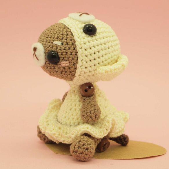 crochet doll/amigurumi/key chain/white bear costume 第1張的照片