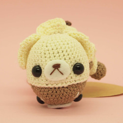 crochet doll/amigurumi/key chain/white bear costume 第4張的照片