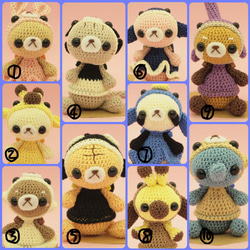 crochet doll/amigurumi/key chain/bear costume 第5張的照片