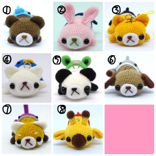 受注生産】クジラ 着ぐるみ パンツ あみぐるみ ストラップ【選べる動物