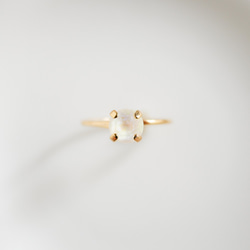 施華洛世奇水晶精緻簡約戒指（10號免費尺寸/淺灰色喜悅） 第2張的照片