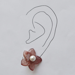 繡球耳環（DPU /不對稱） 第3張的照片