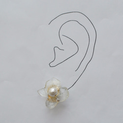 繡球耳環（LBU /不對稱） 第3張的照片