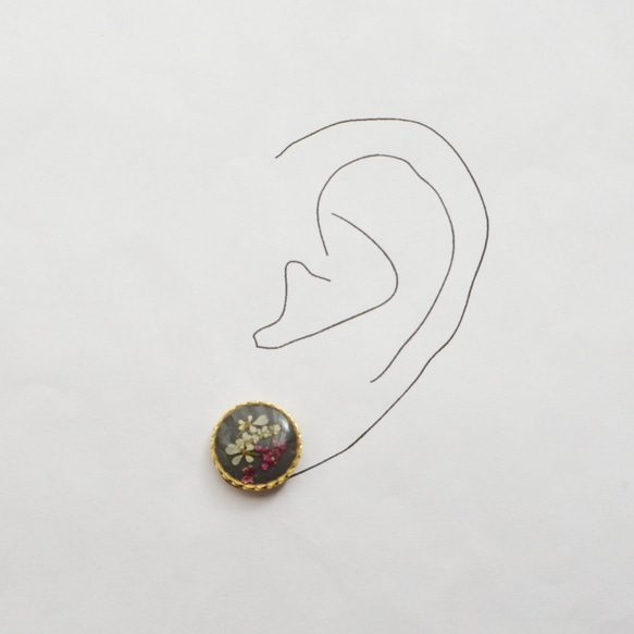植物耳環（BK /蕾絲花） 第2張的照片