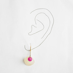 Viola圈式耳環（F003-PK） 第4張的照片