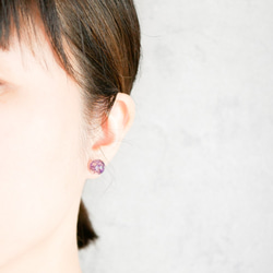 藍色錦葵耳環（不銹鋼，2個） 第6張的照片