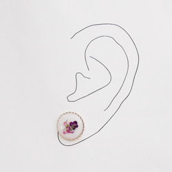 植物耳環（WH / PU） 第5張的照片