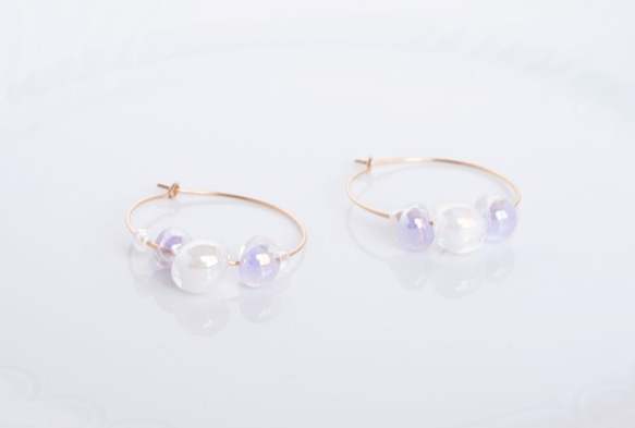 : warm heart : Hoop earrings 14KGF 第2張的照片