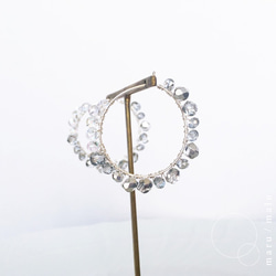 : arche : czech beads + silver 925hoop earrings 第5張的照片