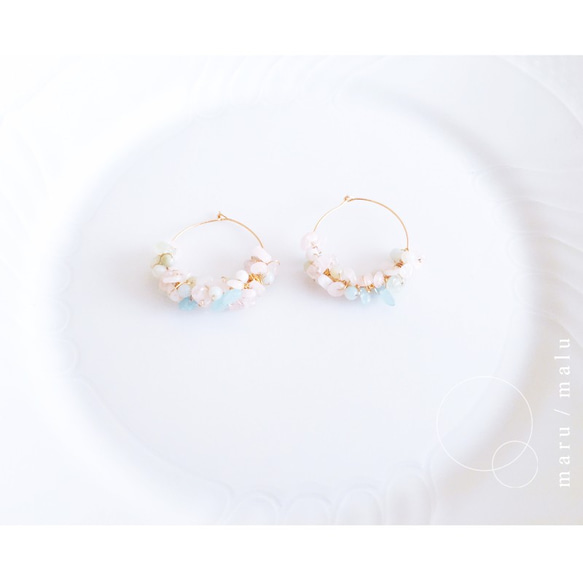 :present: another edition 14kgf colorful earings 第3張的照片