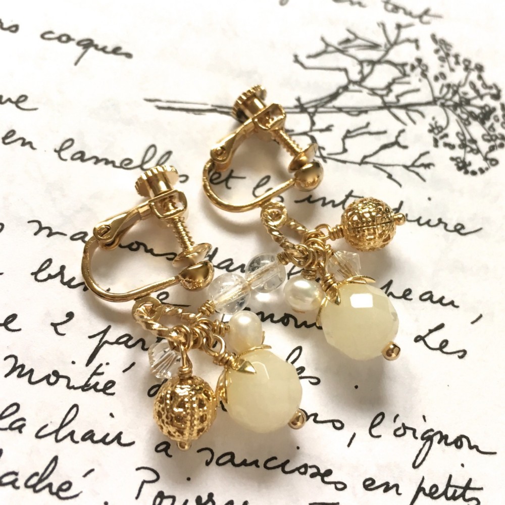 ラスト2点＊はちみつの実【ピアス/イヤリング】 イヤリング