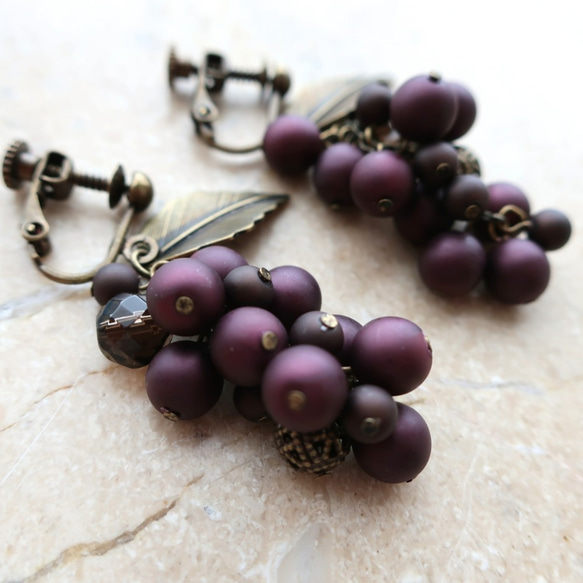 ラスト1点/再入荷＊Grape/M【ピアス/イヤリング】 4枚目の画像