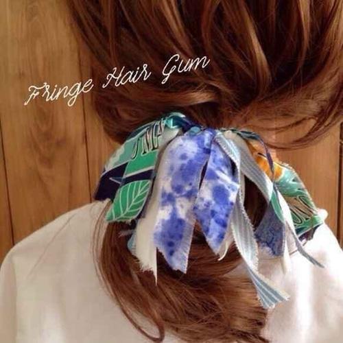 浴衣にも♡ フリンジヘアゴム ハワイアンブルー ヘアゴム Lunaria 通販