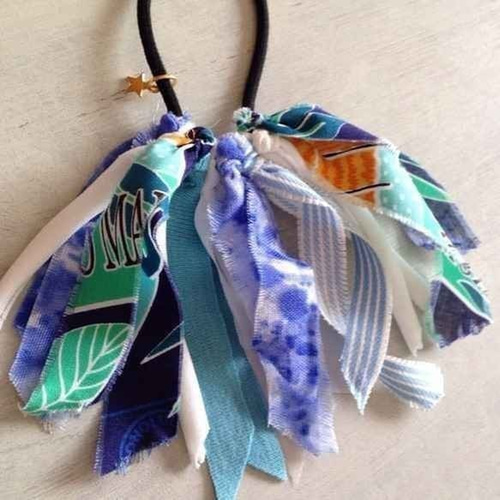 浴衣にも♡ フリンジヘアゴム ハワイアンブルー ヘアゴム Lunaria 通販