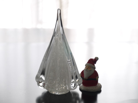 『Creema限定クリスマス2020』ガラスのクリスマスツリー　White 6枚目の画像