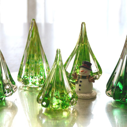 【えるさま　オーダー品】ガラスのクリスマスツリー　Green 4枚目の画像