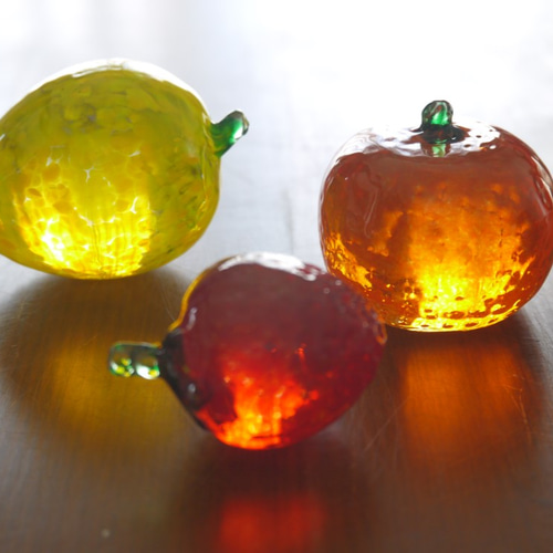 ガラスのフルーツたち みかん&レモン＆イチゴ その他インテリア雑貨