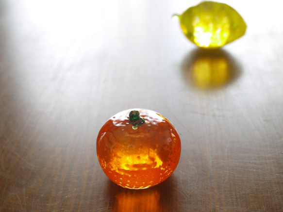 ガラスのフルーツたち　みかん&レモン＆イチゴ 4枚目の画像