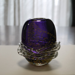 【chen yuさま　ご予約品】紫色花器 3枚目の画像