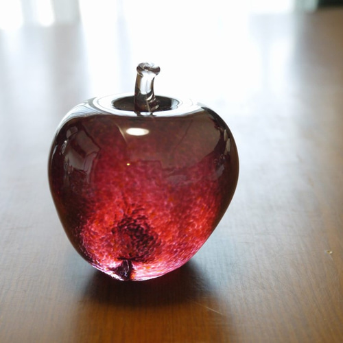 チェコ　CZ GLASS工房　作家もの　りんご 楽天市場】GLASS Apple /ガラス アップル林檎 りんご リンゴ