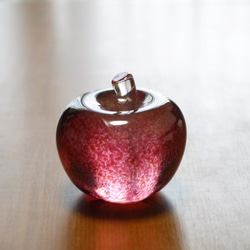 【Coroさまオーダー品】ガラスのリンゴ　 3枚目の画像