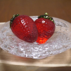 [僅Creema]玻璃草莓A（再次上架） 第1張的照片