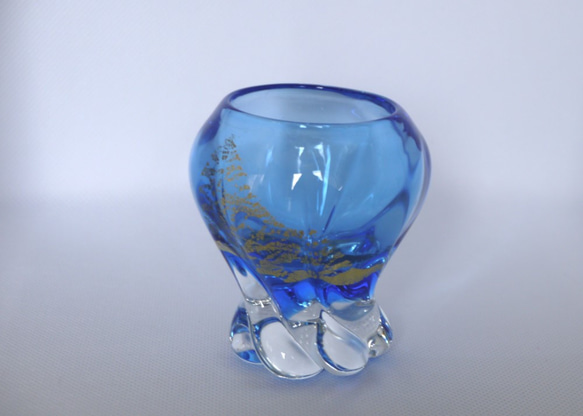 吉羅米藍色螺旋玻璃A 第1張的照片