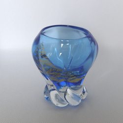 ぐいのみ  Spiral Blue Glass　A 2枚目の画像