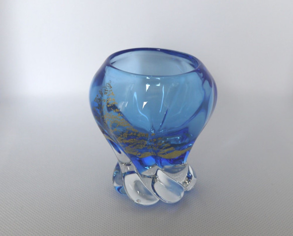 吉羅米藍色螺旋玻璃A 第2張的照片