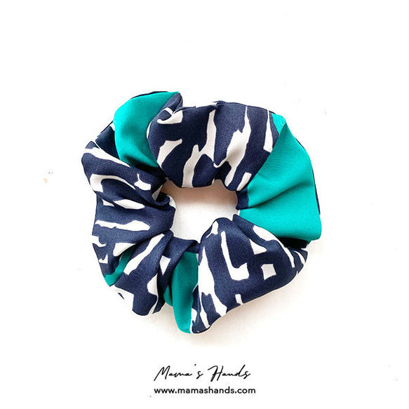 ⭐️已售出 13 件⭐️時尚綠松石藍 x 海軍藍髮圈 第1張的照片