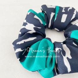 ⭐️已售出 13 件⭐️時尚綠松石藍 x 海軍藍髮圈 第2張的照片