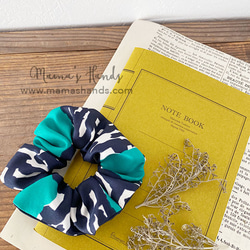 ⭐️已售出 13 件⭐️時尚綠松石藍 x 海軍藍髮圈 第4張的照片