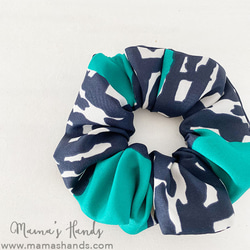 ⭐️已售出 13 件⭐️時尚綠松石藍 x 海軍藍髮圈 第5張的照片