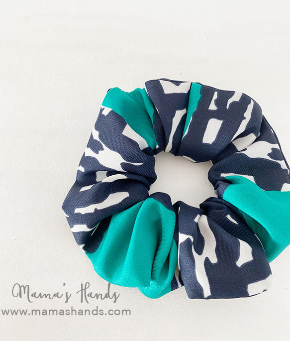 ⭐️已售出 13 件⭐️時尚綠松石藍 x 海軍藍髮圈 第5張的照片