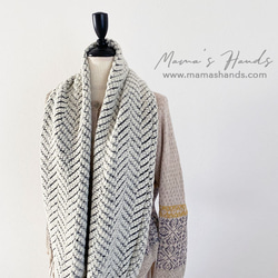 ★剩餘1件★ 蓬鬆的白羊毛100%優質秋冬圍巾♪ 第3張的照片