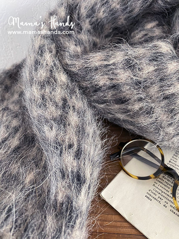 温かい イタリア製 モヘア アルパカ 羊毛ウール 厚 ベージュ ナチュラル 良品質 ストール ショール 3枚目の画像