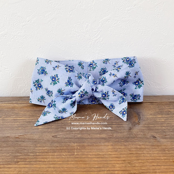 ⭐️¥400 OFF SALE⭐️ 斯堪的納維亞風格天然藍色花卉印花淺藍色棉質夏季冰袋冬季加熱頸部冷卻器 第1張的照片