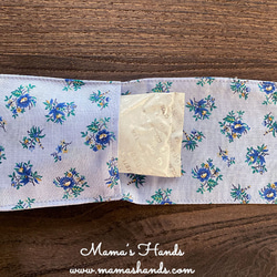 ⭐️¥400 OFF SALE⭐️ 斯堪的納維亞風格天然藍色花卉印花淺藍色棉質夏季冰袋冬季加熱頸部冷卻器 第3張的照片