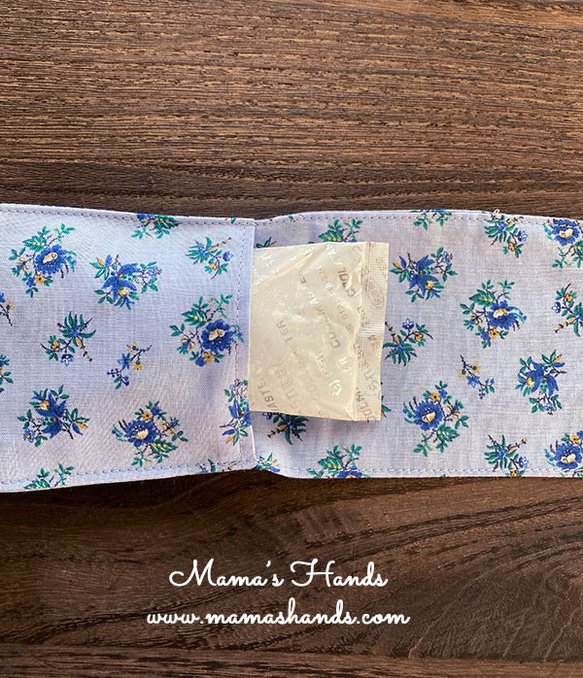 ⭐️¥400 OFF SALE⭐️ 斯堪的納維亞風格天然藍色花卉印花淺藍色棉質夏季冰袋冬季加熱頸部冷卻器 第3張的照片