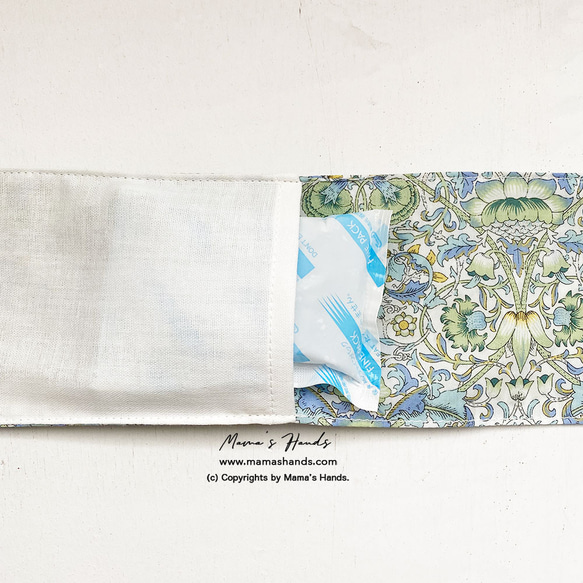 ★ 還剩 1 件 ★ 清涼劑 Liberty Green 植物花卉圖案 100% 薄棉 舒適的生態夏季圍巾 頸掛 第2張的照片