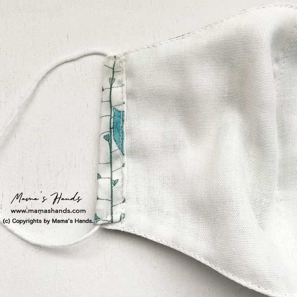 時尚Liberty Hydrangea繡球花100%棉薄型成人3D生態布面膜B 第3張的照片