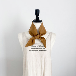 おしゃれな レンガ テラコッタ リネン 夏 保冷剤 冬 カイロ ネッククーラー スカーフ 3枚目の画像